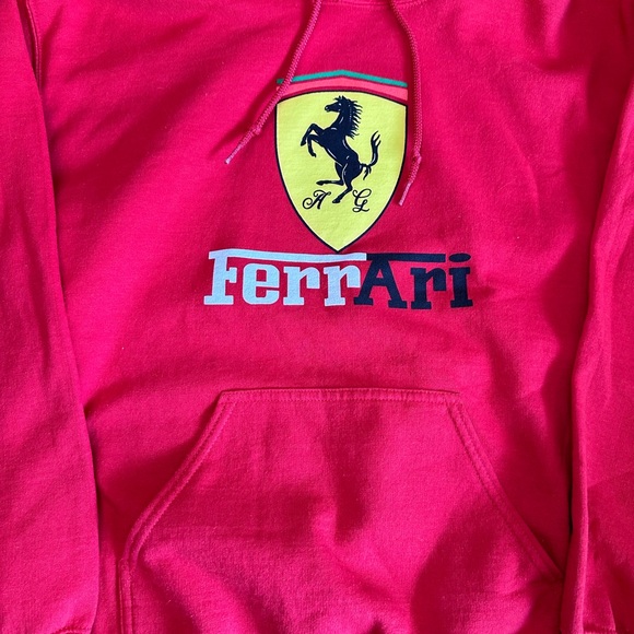 Ferrari - Red Hoodie Sweatshirt - size M - Picture 3 of 9